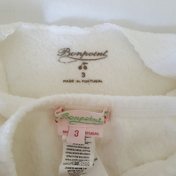 Bonpoint Size 3 months 2 piece Terry Baby Footie - Picture 4 of 8